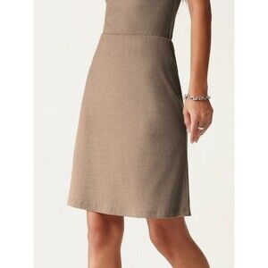 OGL Soft Thermal Pull-On Mini Skirt - Heather Taupe - Size Medium